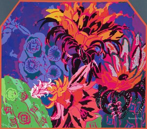 Floral Design, illustration från "Treatise on the Illuminating of Stencils" av Jean Saude, pub. 1925